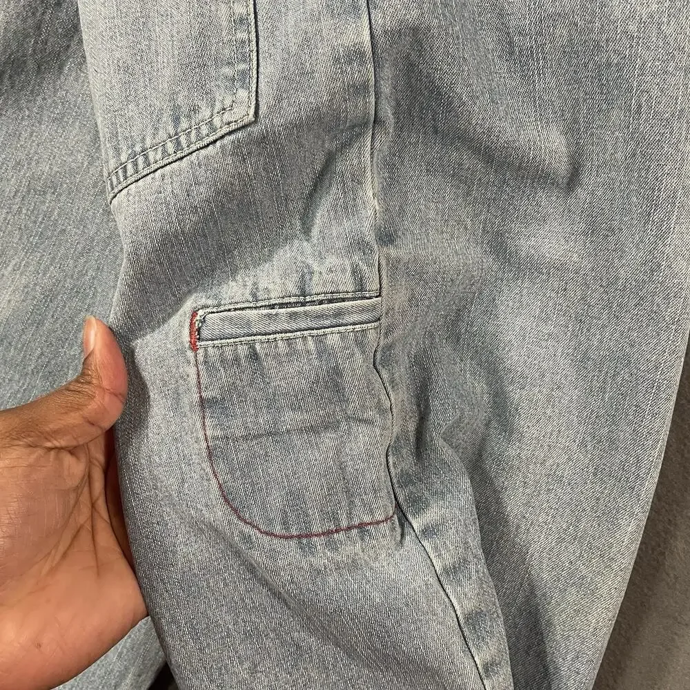 Y2K Tommy Jeans Men’s 36x32 Light Wash Carpenter Denim Utility Jeans